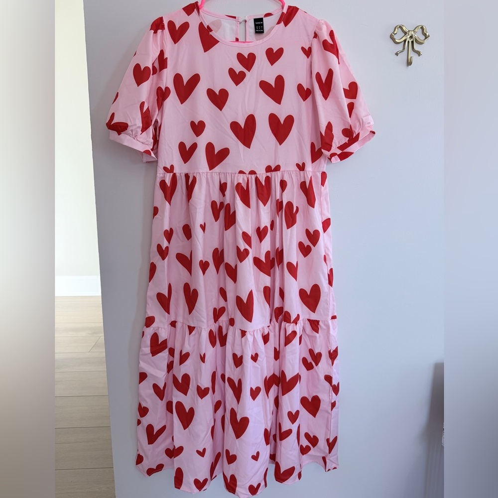 Pink and Red Heart Dress